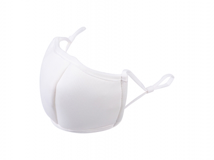 Sublimation 10*15cm 3D Mask White With white Elastic Ear Loops (for kids)
