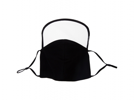 Black Cotton Face Masks with Eye Shield (18*20cm)