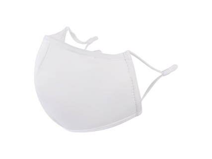 Sublimation 13.5*20.5cm 3D Mask White With white Elastic Ear Loops