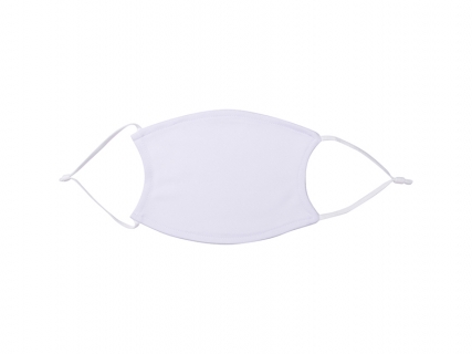13*17.8cm Sublimation Adult Face Mask (Full White) with White Strap